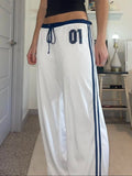 Women's Contrast Patchwork Side Stripe Drawstring Sweatpants