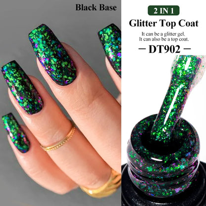 Magnetic Gel Nail Polish Blue Green Semi Permanent For Nails