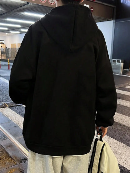 Autumn Winter Loose Hoody Casual Sweatshirt Fleece