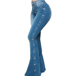 Jeans Women Wide Leg Trousers High Waist Denim