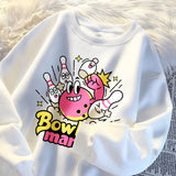 Bowling Print Casual Women's Sweatshirt