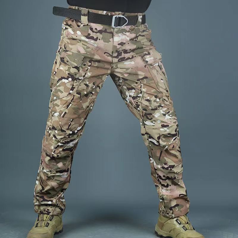 Multi-Pocket Men Tactical Pants Military Fleece Training Pants - xinnzy