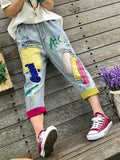 Y2k Style Elastic Waist Jeans For Women Summer Harem Pants Spring Casual