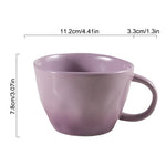 330ml Cute Candy colors Ceramic Mug Nordic Gradient Coffee Cup Afternoon tea cups Breakfast