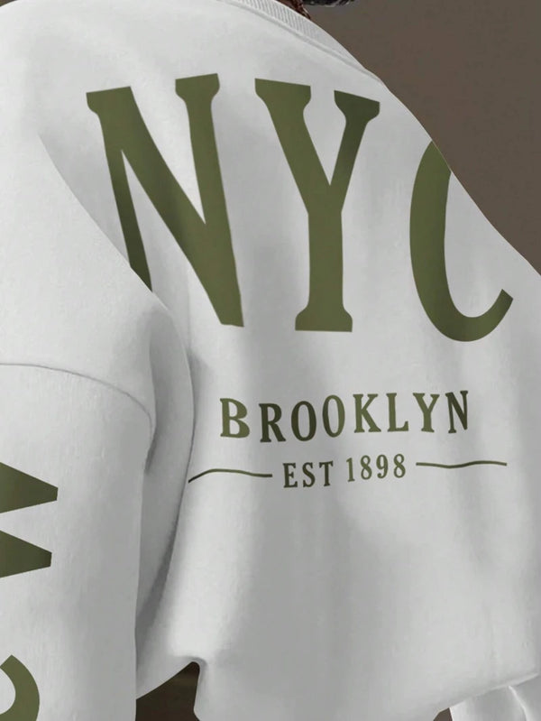 Womens Letter Print Sweatshirt Crew Neck Long Sleeve Graduation Gift