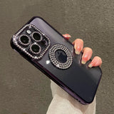 Deluxe Bling Diamond Handyhülle für iPhone, transparent, weiches Silikon