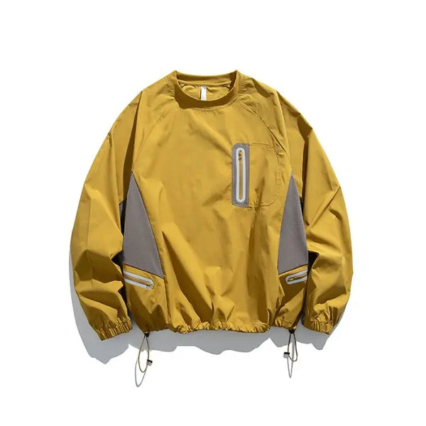 Outdoor Sport Splice Long Sleeve Loose Casual Fashion Waterproof