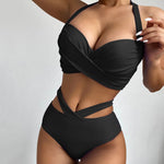 Sexy Bikinis Damen Zweiteiliger Badeanzug mit Marmormuster