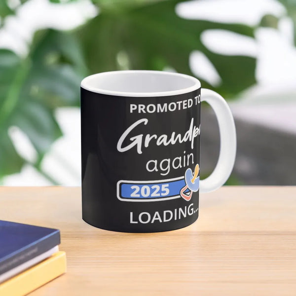 Promoted To Grandpa Again Loading IMug Picture Handle Round