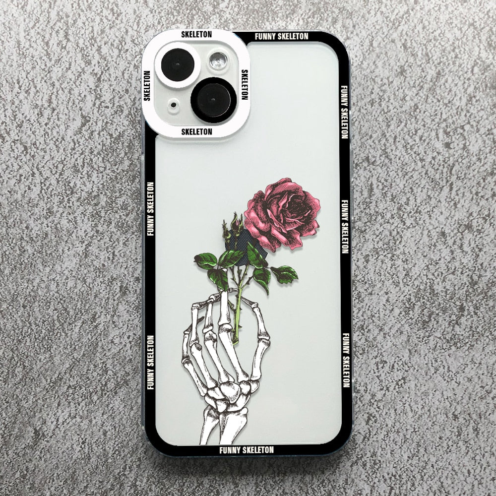 Skeleton Phone Case For iPhone  Transparent Cover