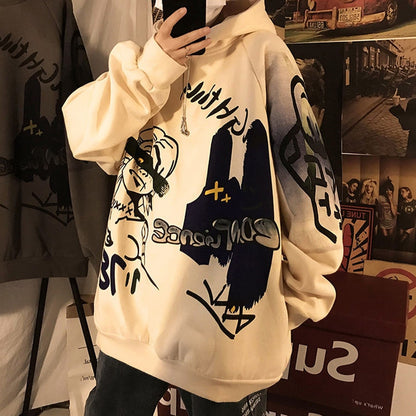 Hoodies women Sweatshirts Print Anime Hoody Streetwear Tops  clothes punk Autumn - xinnzy