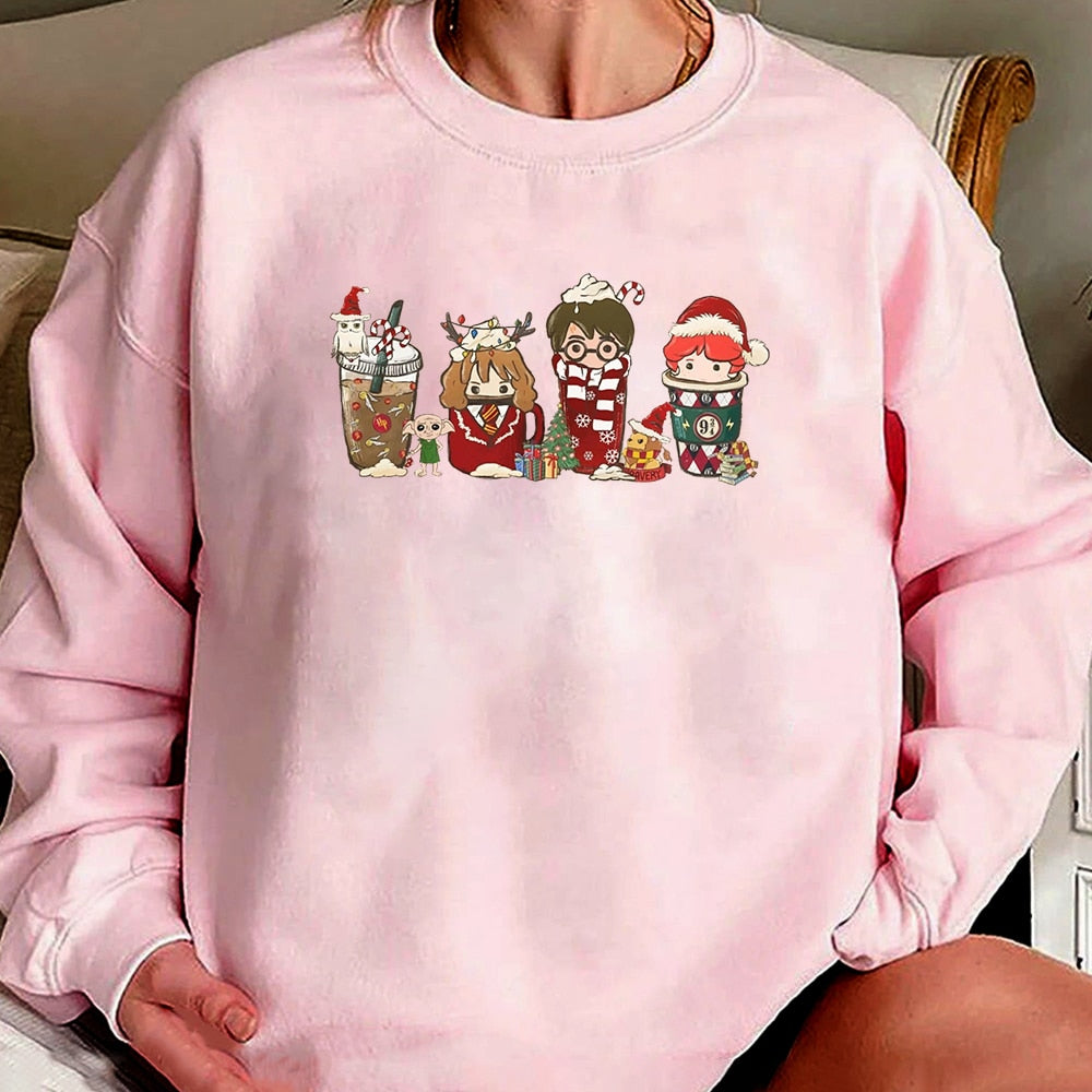 Weihnachts-Sweatshirt, magischer Zauberer-Schulpullover