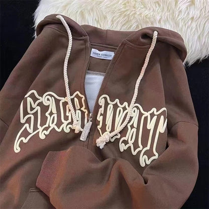 Hoodies Women  Street Hoodie Casual Loose Sweatshirt