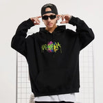 Herbst Graffiti Brief gedruckt Pullover Hip Hop Hoodies für Männer