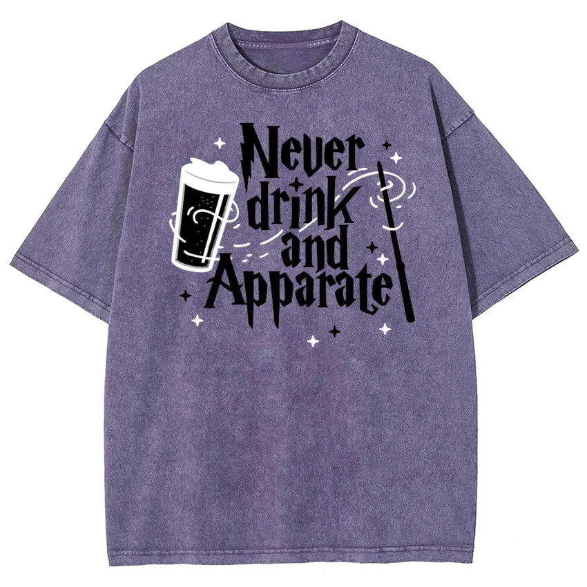 Fashionable Water-Wash Worn-Out Short-Sleeve Men’s Casual Summer Top