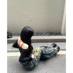 Gothic Y2k Cargo Jeans Harajuku 2000s Trashy Zerrissene Hose Streetwear 