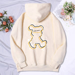 Explore Our Oversized Female Sweatshirt Hoodies Embrace Creativity with Charming Bear Outline Design