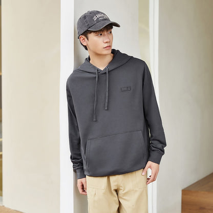 Sweatshirt Men  Hooded Basic Solid Color Korean Version