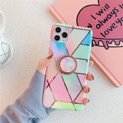 Finger Ring Holder Marble Phone Case For iphone Max Silicone