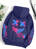 Happy Day Graffiti Women Hoodie Vintage Oversized