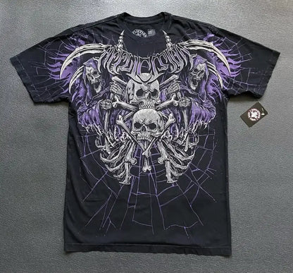 Personalized Graffiti Gothic Street Fashion Oversized T-Shirt Men