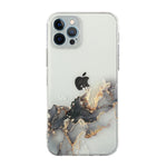 Hülle Laser Bling Marble Soft Clear Cover für iPhone