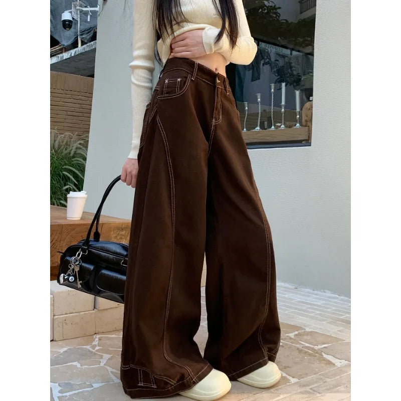 Y2K Vintage High Waisted Brown Baggy Jeans