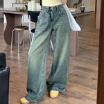 Streetwear Y2K Baggy Wide Leg Jeans 90S High Waist Straight Pants