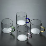 Transparente Glas-Wasser-Tasse, Tee-Milch-Kaffeetasse, Bier-Saft-Getränke-Tasse