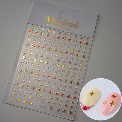 Glossy Y2K Star Nail Decals