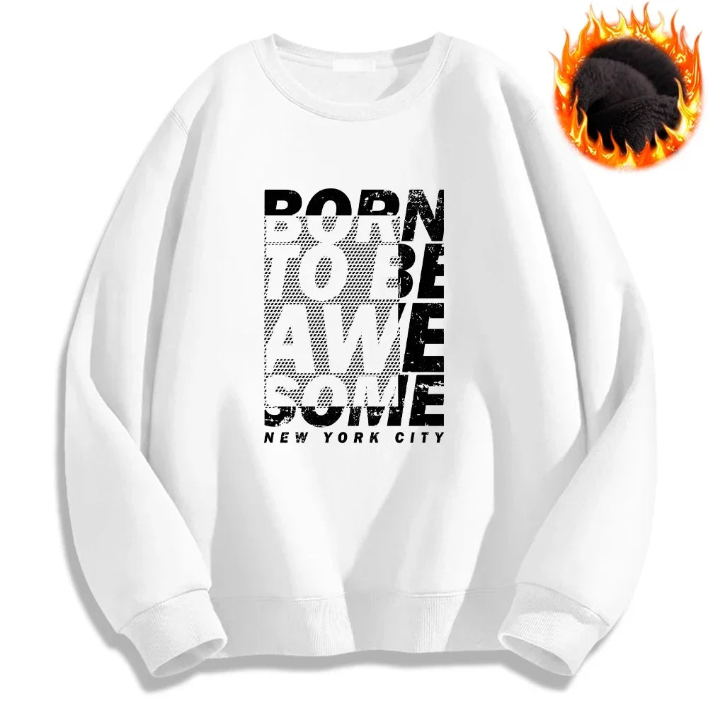 Born To Be A We Some Letter Printed Sweatshirt  Cozy Loose Pullover
