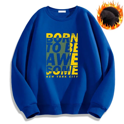 Born To Be A We Some Letter Printed Sweatshirt  Cozy Loose Pullover
