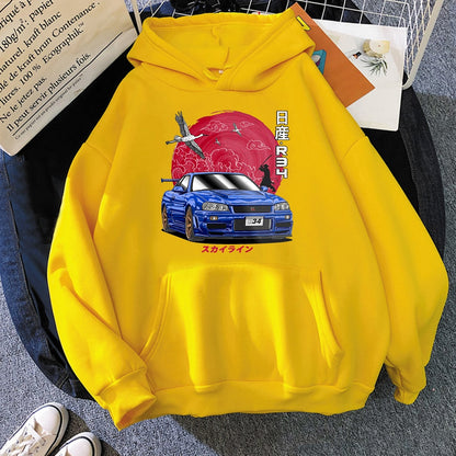 Hoodie Herren Sweatshirts für Auto Japanische Streetwear