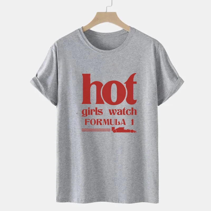 Hot Girls Graphic Tee Short Sleeve Cotton Aesthetic Shirt