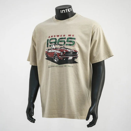 2025 Men’s Retro Racing Culture Print Short-Sleeve T-Shirt Casual Top