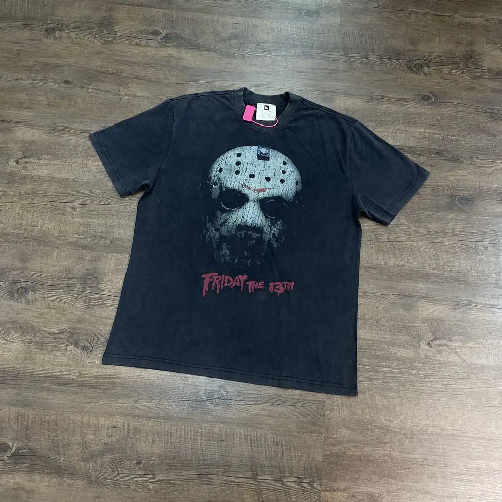 Yao Fashion Vintage Movie Poster Graphic Print Loose Cotton Tee Men