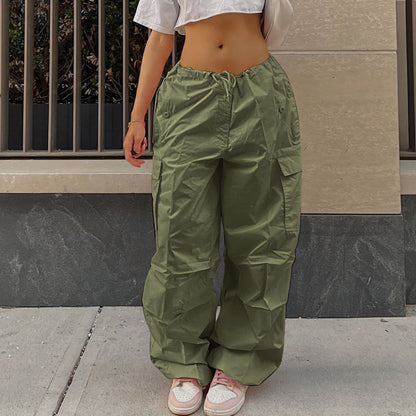 Cargo Pants Y2K Plus Size Low Waist Parachute Loose Baggy Streetwear