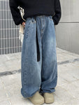 Breite Cargo-Jeans für Damen, Y2K, lockere gerade Länge