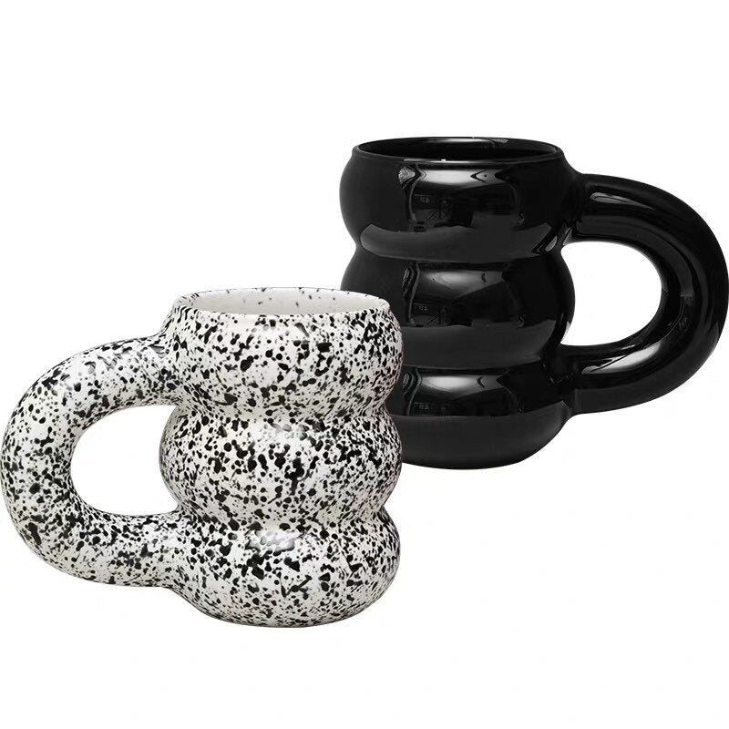 Water Cup Ceramic Mug Coffee Cups with Big Handrip