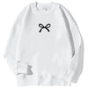 Casual Women's Sweatshirts Kawaii Bow Graphic Prints Pullover
