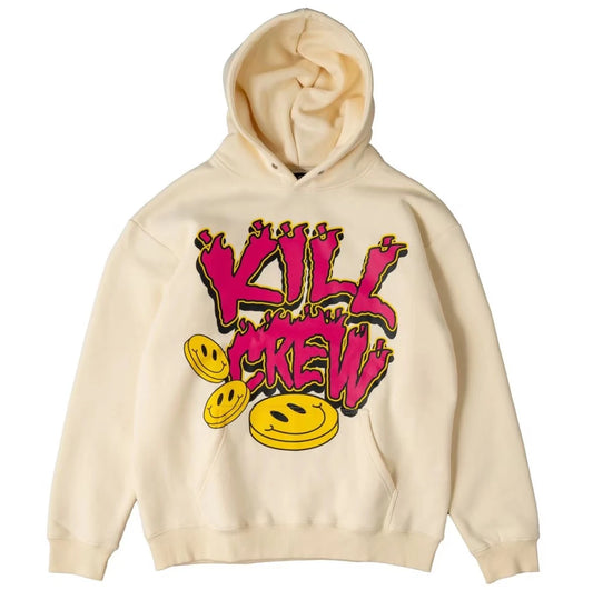 Kill Crew Smiley Face Men Casual Hoodie