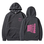Express Yourself with Pink: Smile Face Printing Tops for Men's Streetwear Fashion