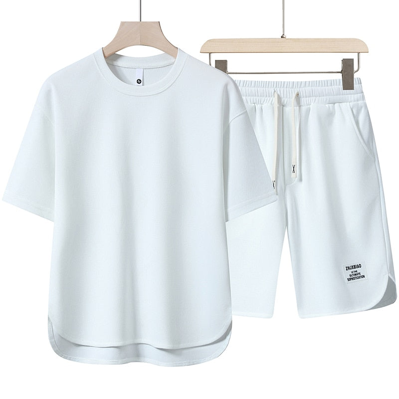 2024 Summer New Fashion Men's Set Short Sleeve Shirt and Shorts