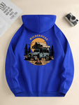 Men's fashion casual daily drawstring hooded sweatshirt