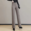 Womens Wool Blend Wide Leg Pants High Waist Straight Fall Trousers
