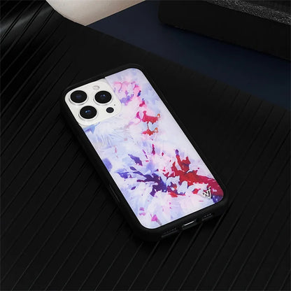 Luxury Wildflower Ink Splash iPhone Case Cover