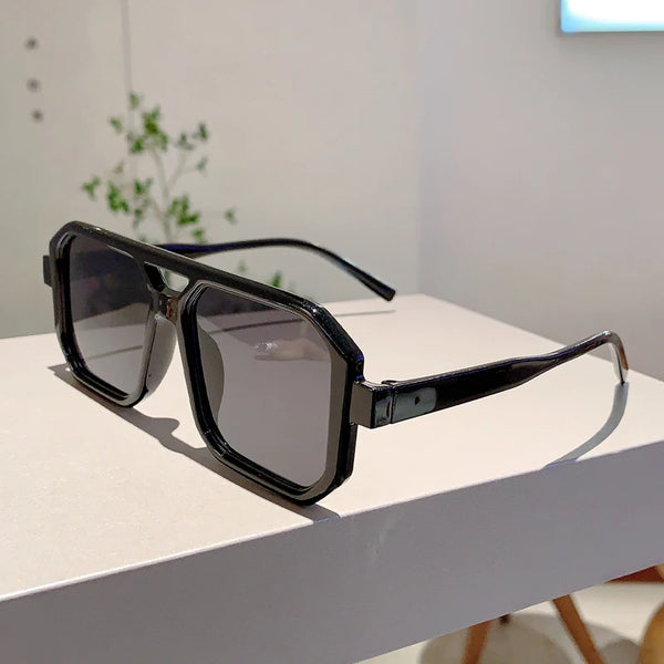 Retro Squared Aviators No Nose Piece Vintage Style Sunnies