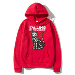 Streetwear Falling in Reverse Cat Graphic Hoodie