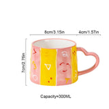 Mug Creative Hand-Painted Love Heart Coffee Cup