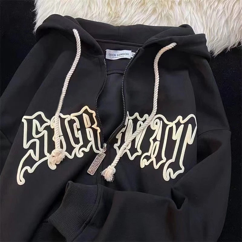 Hoodies Frauen Street Hoodie Casual Lose Sweatshirt